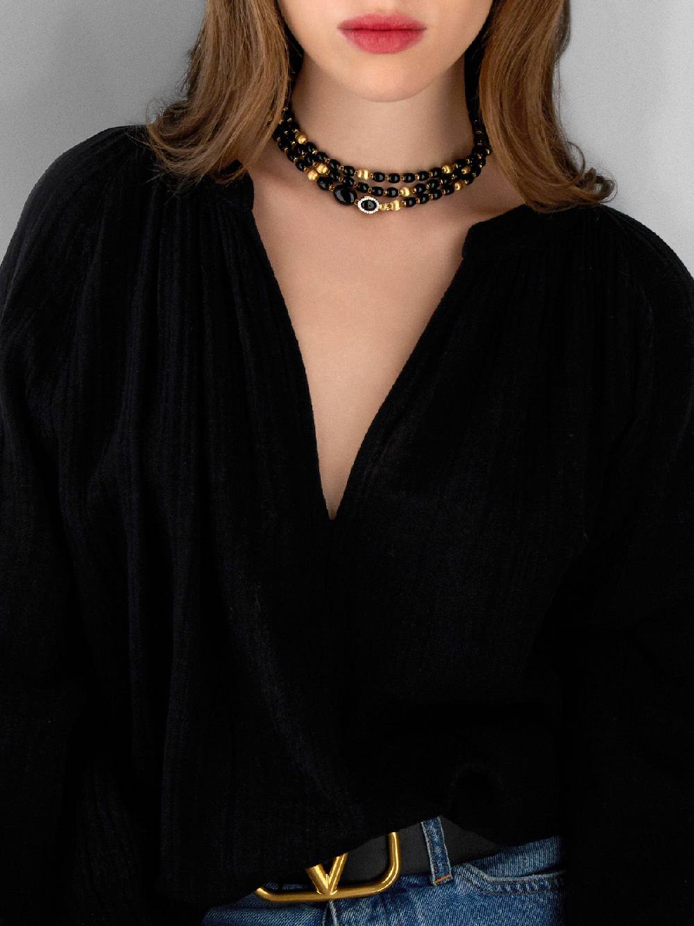 Nanis Collana statement IVY "MYSTERY BLACK" convertibile in oro, diamanti e – Nanis Italian Jewels Negozi Online