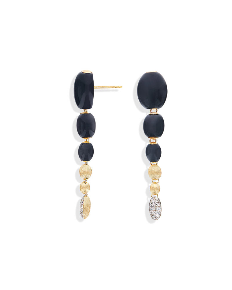 Nanis Orecchini IVY "MYSTERY BLACK" pendenti in oro, diamanti e onice nero – Nanis Italian Jewels Acquista Ora