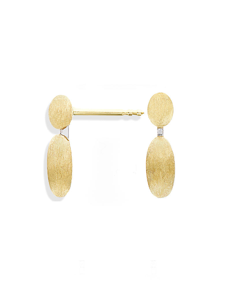 Nanis Orecchini "DANCING ÉLITE" pendenti piccoli incisi a mano in oro e diam – Nanis Italian Jewels Saldi Di Fabbrica