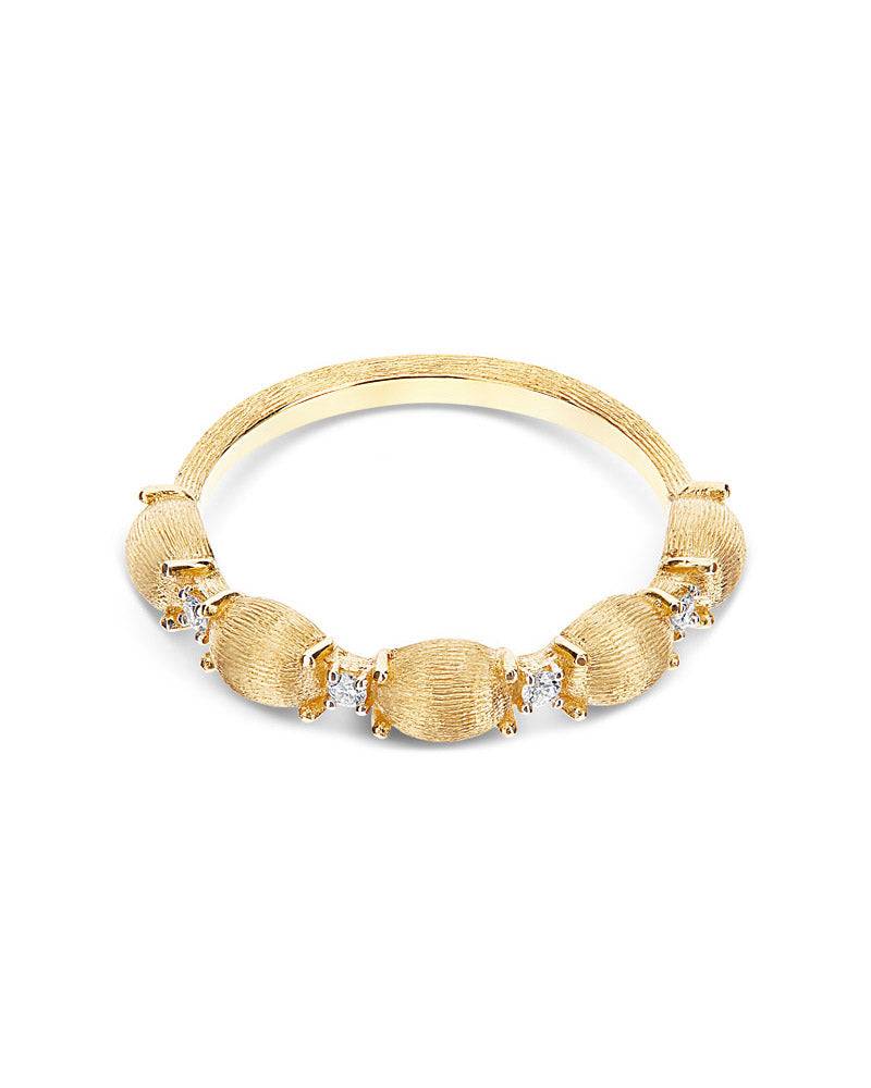 Nanis Anello "DANCING ÉLITE" con diamanti e boules piccole in oro – Nanis Italian Jewels Nuovo