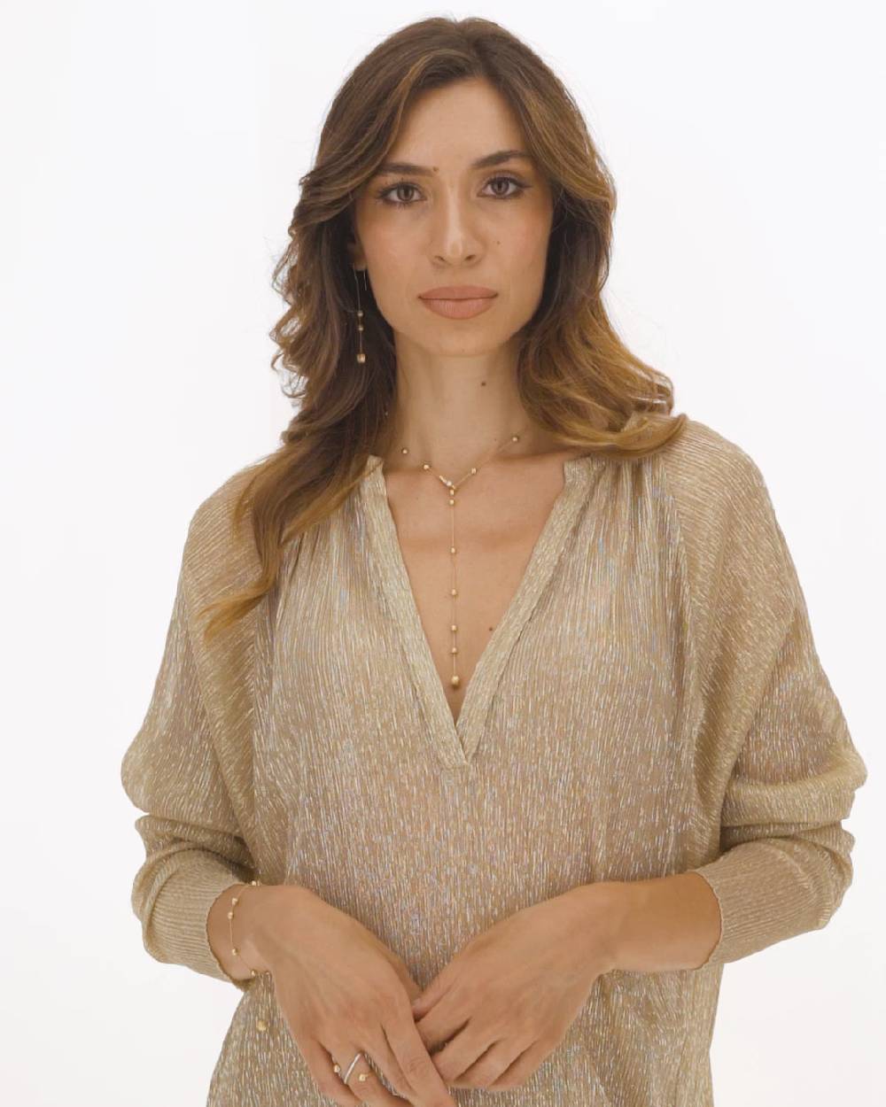 Nanis Collana lariat "SOFFIO" in oro, diamanti e acquamarina – Nanis Italian Jewels Promozione