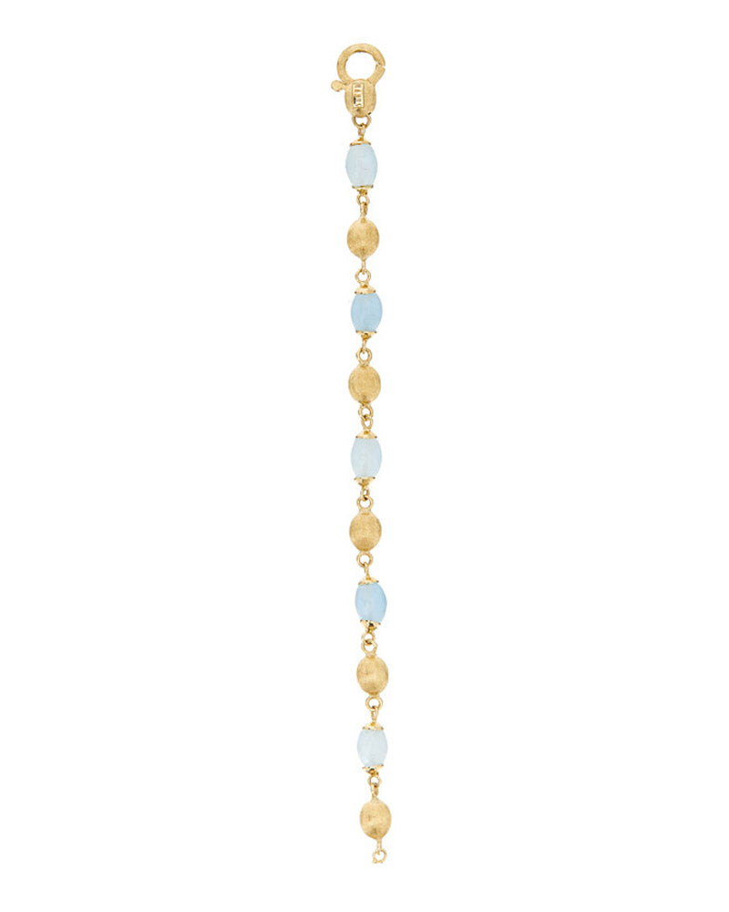Nanis Bracciale "DANCING AZURE" casual in oro e acquamarina – Nanis Italian Jewels Soddisfazione Garantita