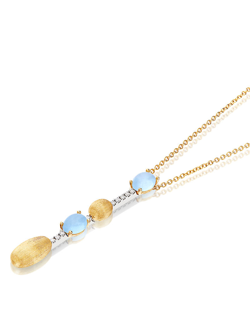 Nanis Collana "DANCING AZURE" pendente con ciondolo in oro, barrette di diam – Nanis Italian Jewels Negozi Online