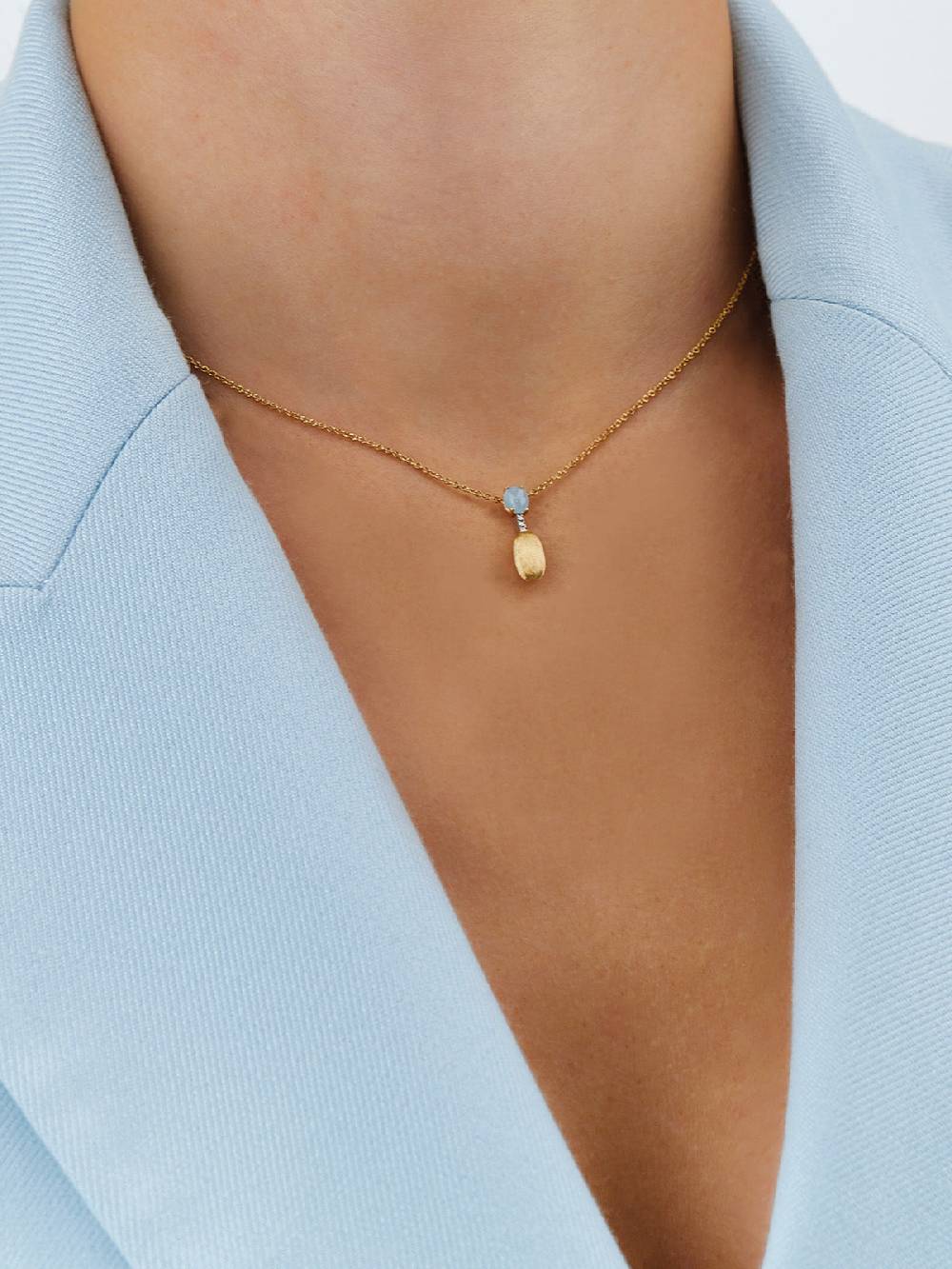 Nanis Collana "DANCING AZURE" pendente con ciondolo in oro, barrette di diam – Nanis Italian Jewels Acquista Ora