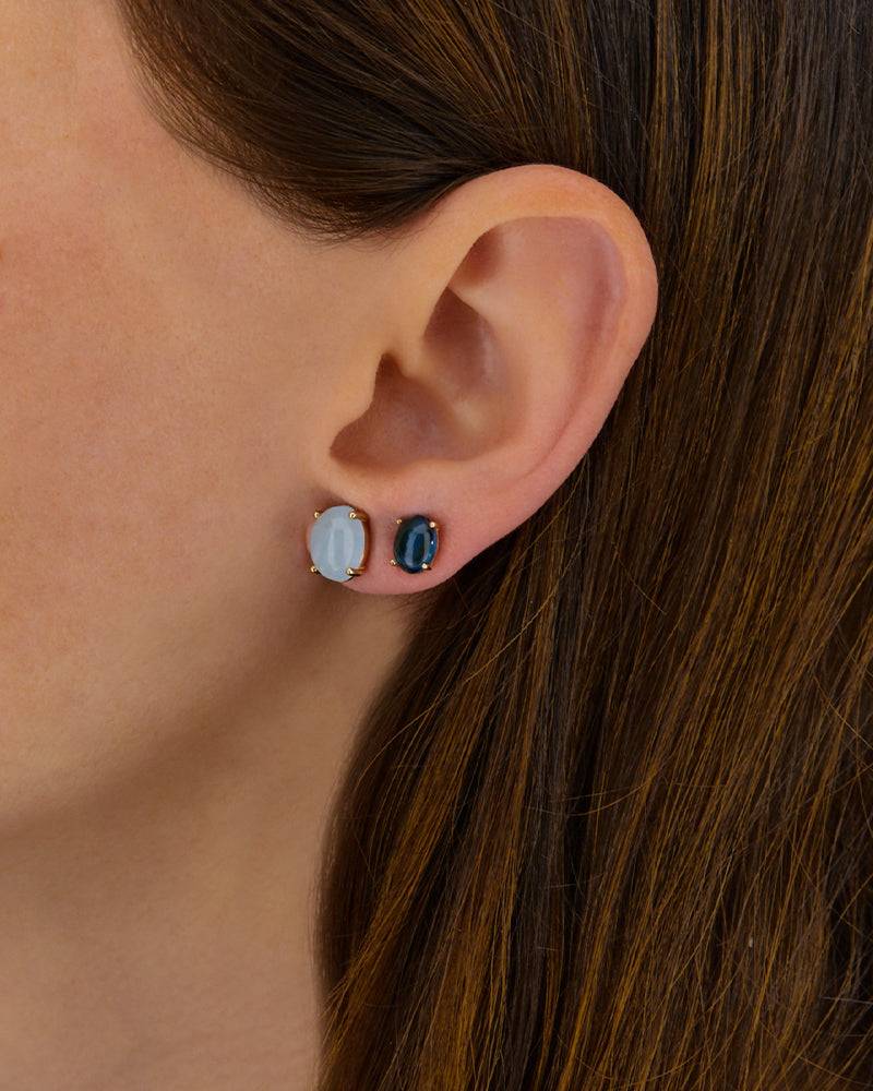 Nanis Orecchini a lobo "DANCING AZURE" in oro e acquamarina (grandi) – Nanis Italian Jewels Fino Al -60%