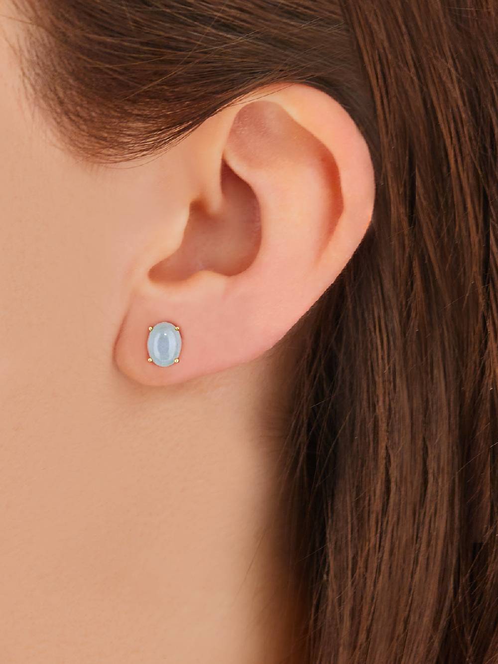 Nanis Orecchini a lobo "DANCING AZURE" in oro e acquamarina (piccoli) – Nanis Italian Jewels Shopping Online