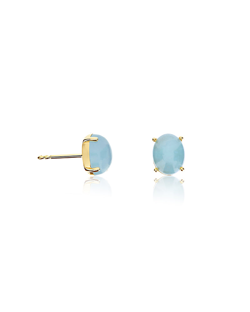 Nanis Orecchini a lobo "DANCING AZURE" in oro e acquamarina (piccoli) – Nanis Italian Jewels Shopping Online