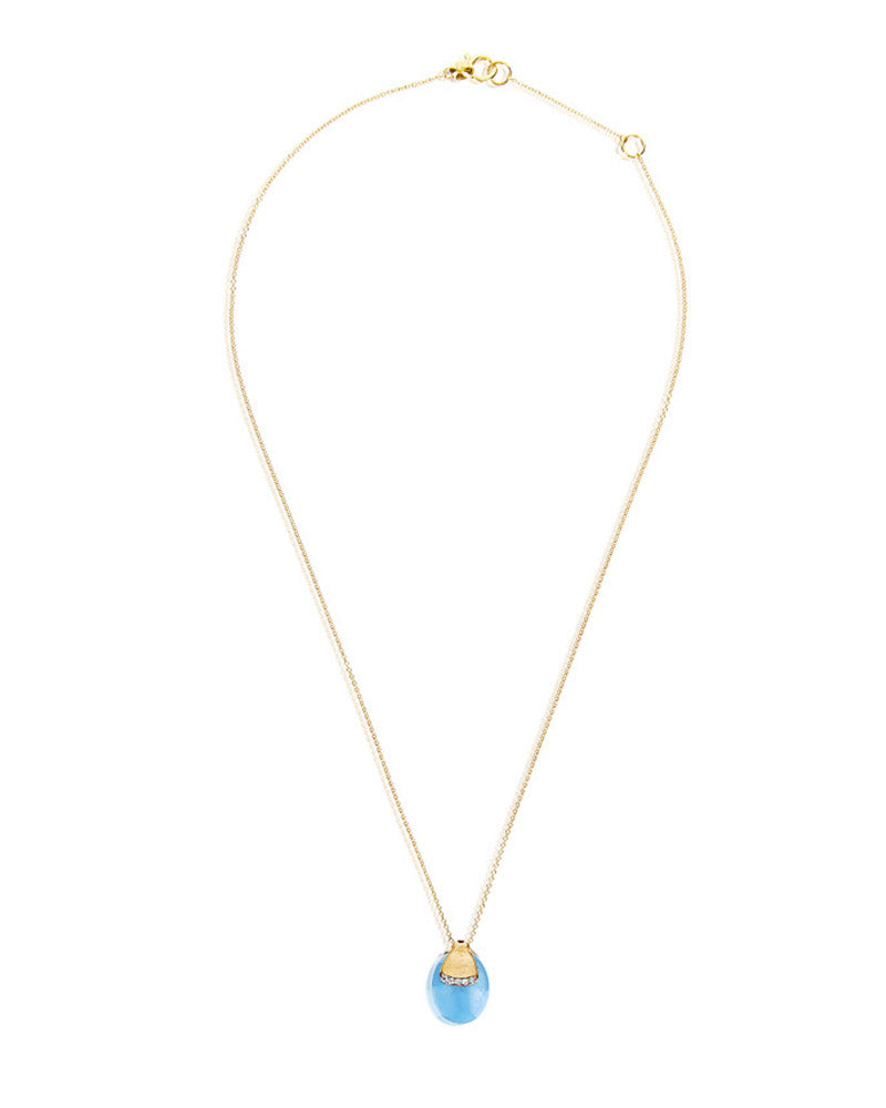 Nanis Collana "DANCING AZURE" pendente con ciondolo in oro, diamanti e acqua – Nanis Italian Jewels Offerte
