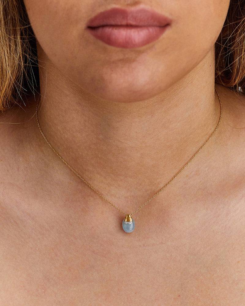 Nanis Collana "DANCING AZURE" pendente con ciondolo in oro, diamanti e acqua – Nanis Italian Jewels Hotsell