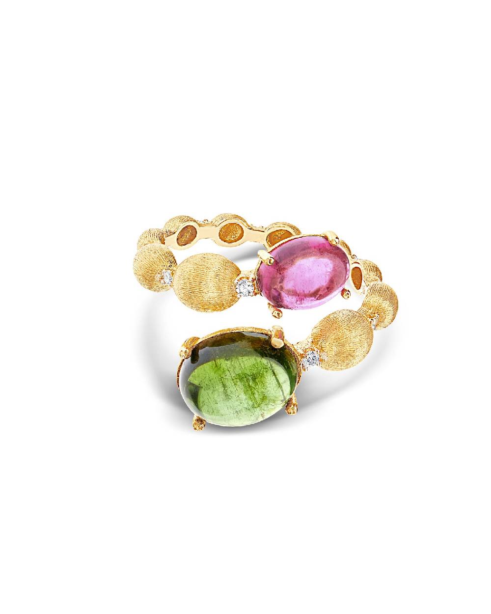 Nanis Anello contrariè "DANCING TOURMALINES" in oro, diamanti, tormaline ros – Nanis Italian Jewels I Più Venduti