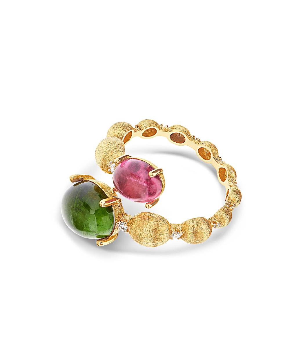 Nanis Anello contrariè "DANCING TOURMALINES" in oro, diamanti, tormaline ros – Nanis Italian Jewels I Più Venduti