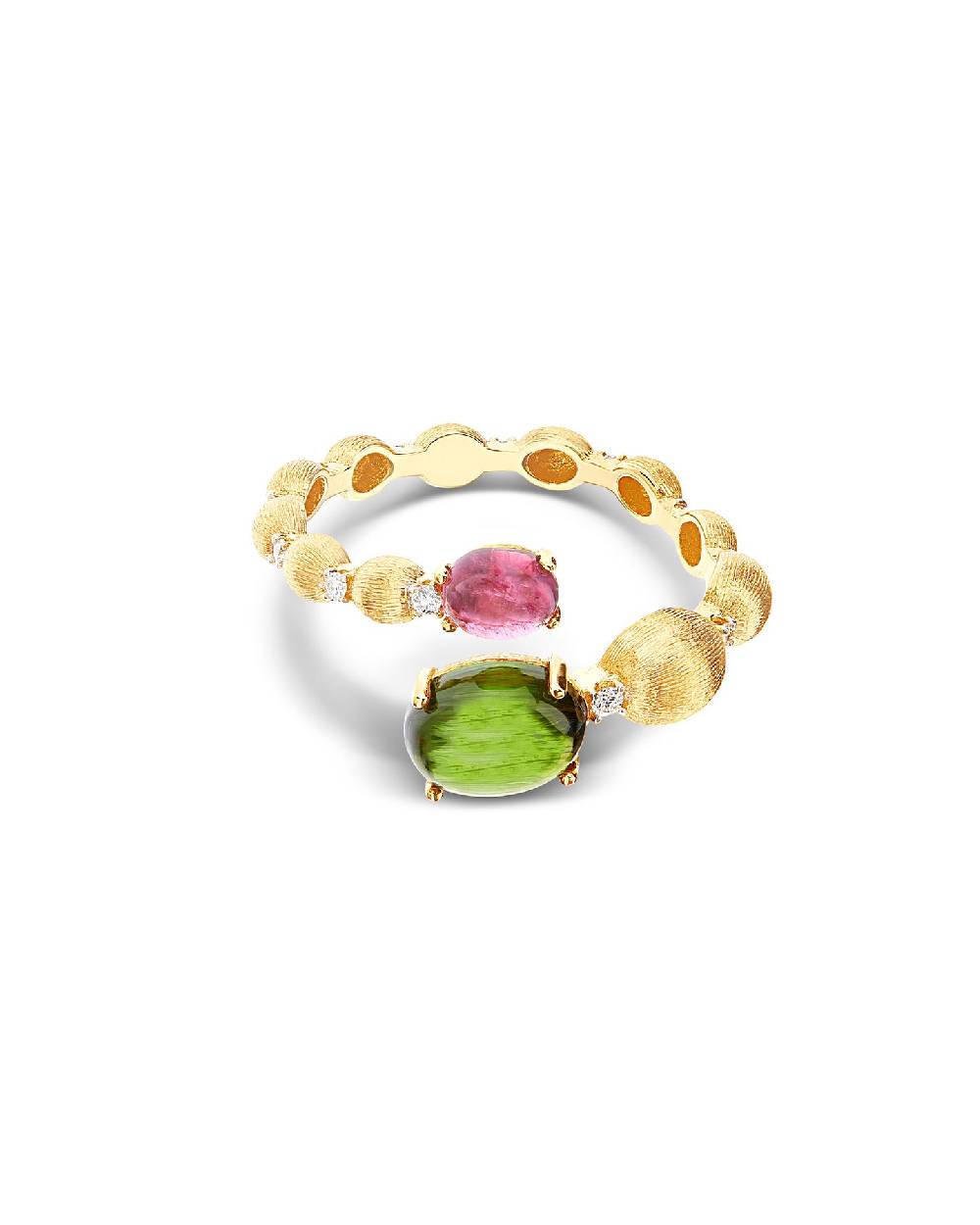 Nanis Anello contrariè "DANCING TOURMALINES" in oro, diamanti, tormaline ros – Nanis Italian Jewels Vendite Flash