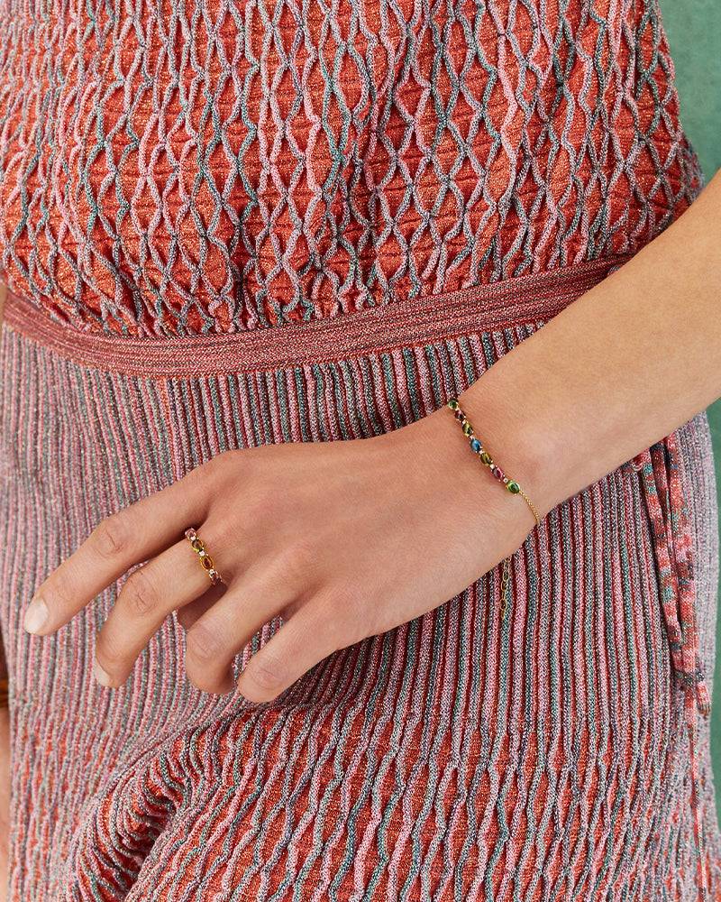 Nanis Bracciale "DANCING TOURMALINES" in oro, diamanti e tormaline colorate – Nanis Italian Jewels Moda