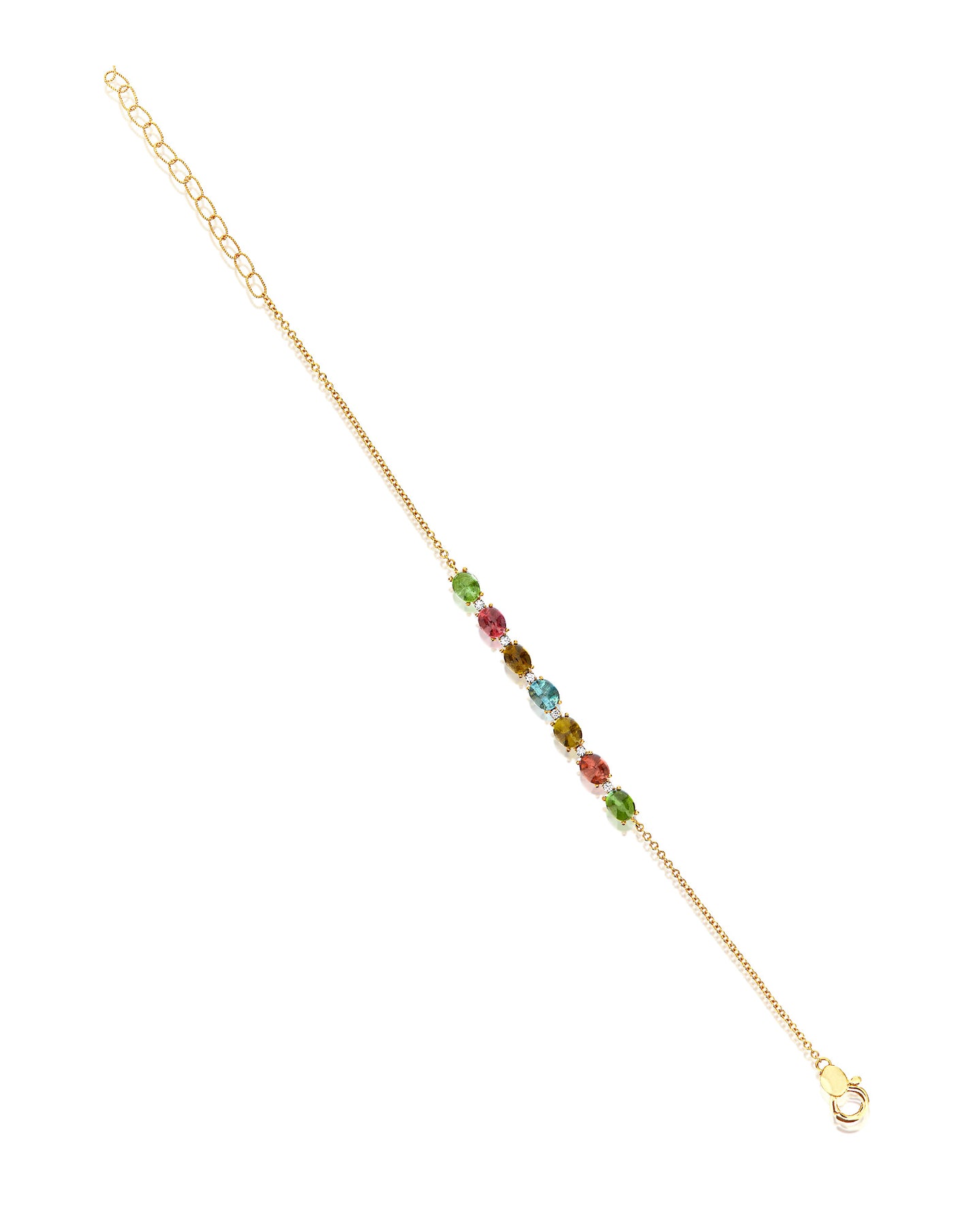 Nanis Bracciale "DANCING TOURMALINES" in oro, diamanti e tormaline colorate – Nanis Italian Jewels Moda