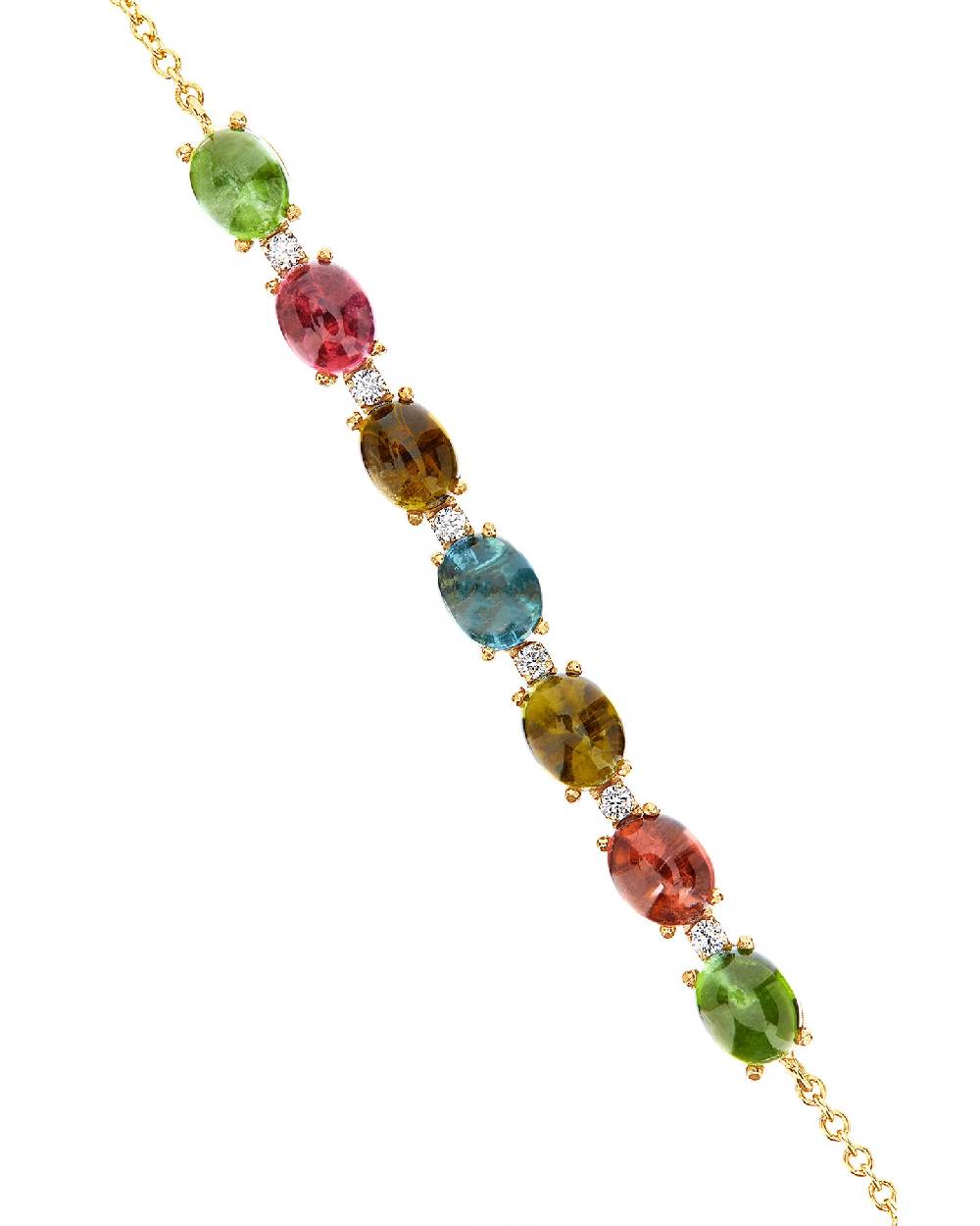 Nanis Bracciale "DANCING TOURMALINES" in oro, diamanti e tormaline colorate – Nanis Italian Jewels Moda