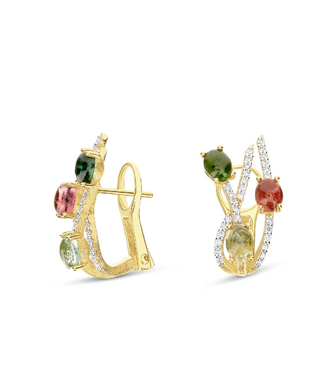 Nanis Orecchini "DANCING TOURMALINES" in oro e tormaline colorate – Nanis Italian Jewels 2025