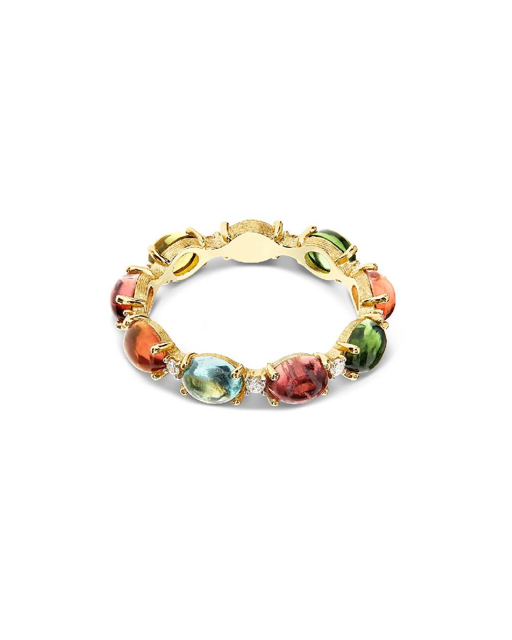 Nanis Anello "DANCING TOURMALINES" in oro, diamanti e tormaline colorate – Nanis Italian Jewels Italia