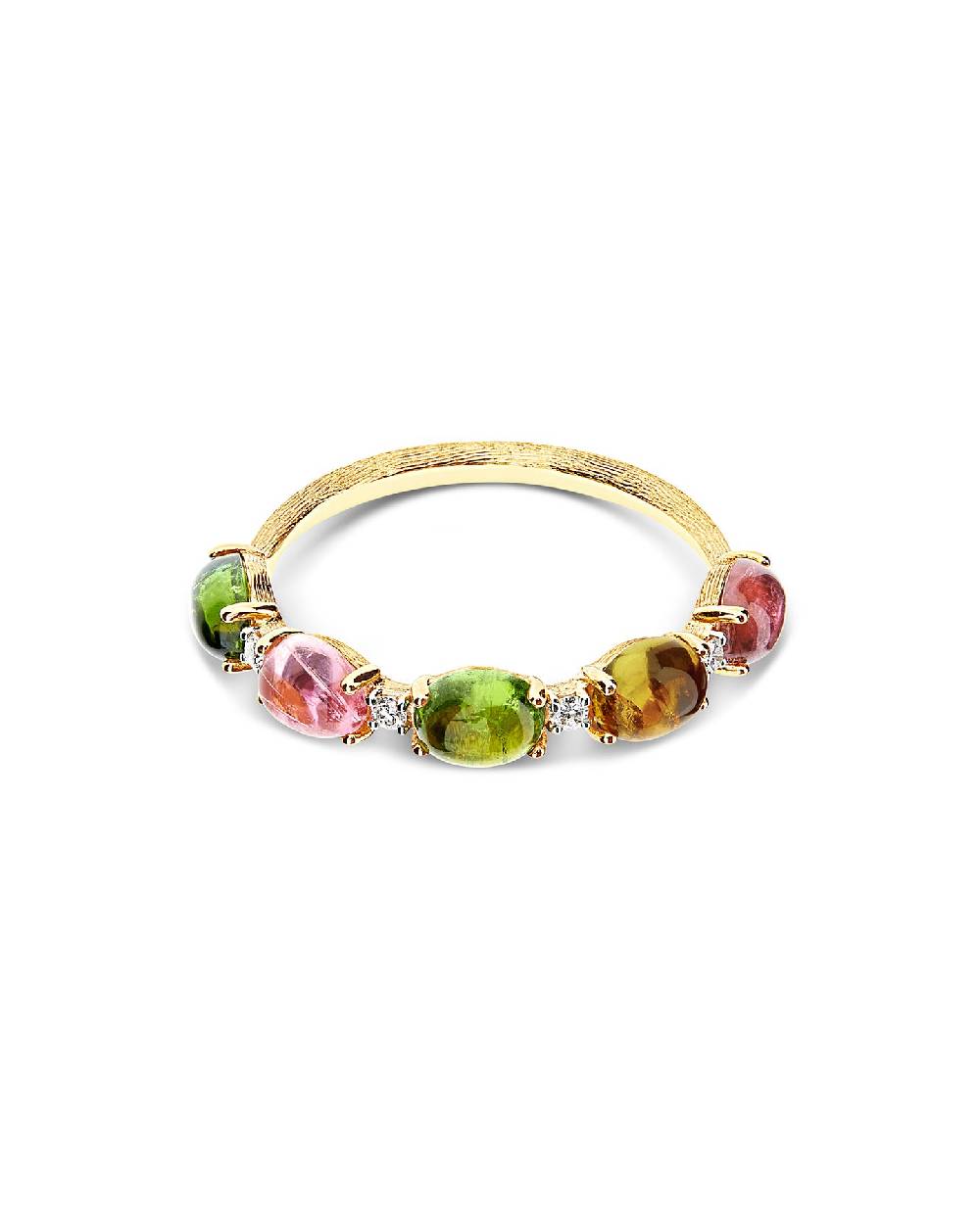 Nanis Anello "DANCING TOURMALINES" in oro, diamanti e tormaline colorate – Nanis Italian Jewels 2025