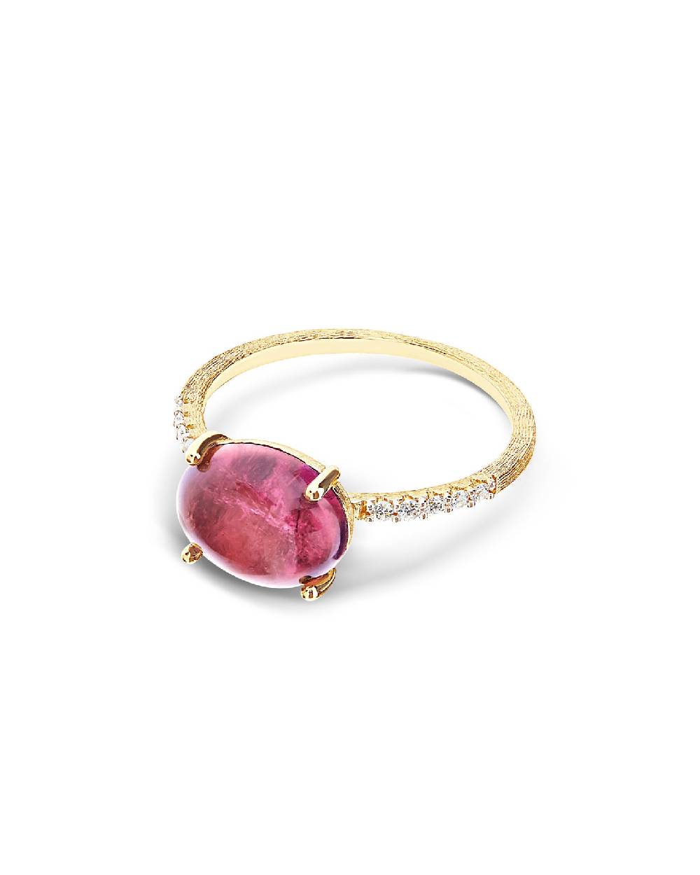 Nanis Anello "DANCING TOURMALINES" in oro, diamanti e tormalina rosa (grande – Nanis Italian Jewels In Linea