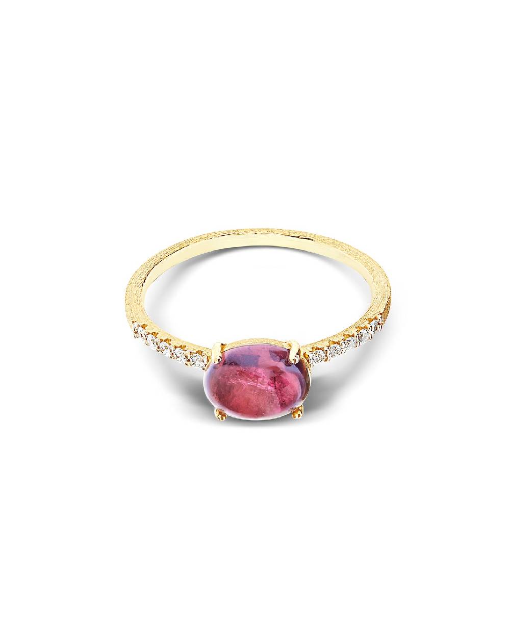 Nanis Anello "DANCING TOURMALINES" in oro, diamanti e tormalina rosa (medio) – Nanis Italian Jewels Nuovo