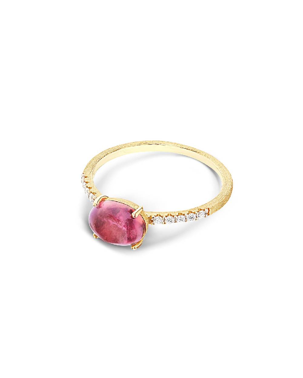 Nanis Anello "DANCING TOURMALINES" in oro, diamanti e tormalina rosa (medio) – Nanis Italian Jewels Nuovo