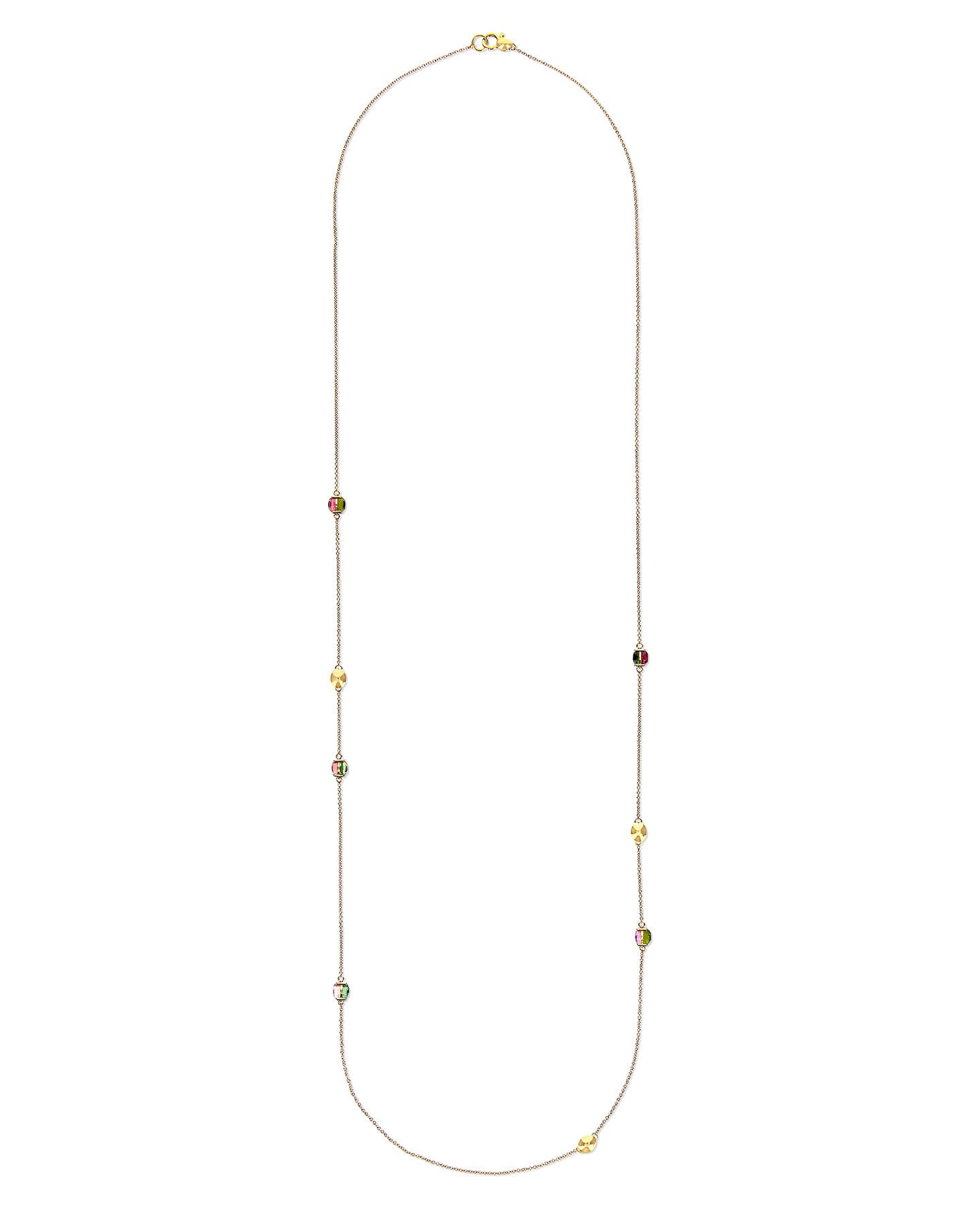 Nanis Collana "DANCING TOURMALINES" lunga in oro e tormaline colorate – Nanis Italian Jewels Pezzi Unici