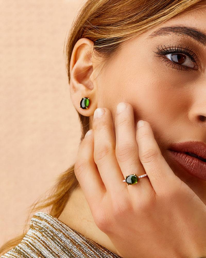 Nanis Orecchini a lobo "DANCING TOURMALINES" in oro e tormalina verde (grand – Nanis Italian Jewels Fino Al -60%