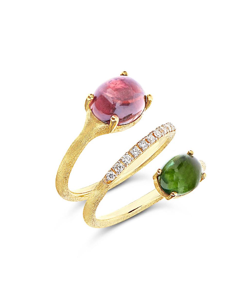Nanis Anello contrariè "DANCING TOURMALINES" in oro, diamanti, tormaline ros – Nanis Italian Jewels Affare Del Giorno
