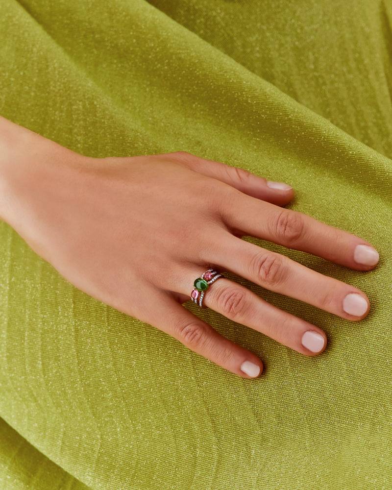 Nanis Anello "DANCING TOURMALINES" scomponibile in oro, diamanti, tormaline – Nanis Italian Jewels Prezzo Ridotto