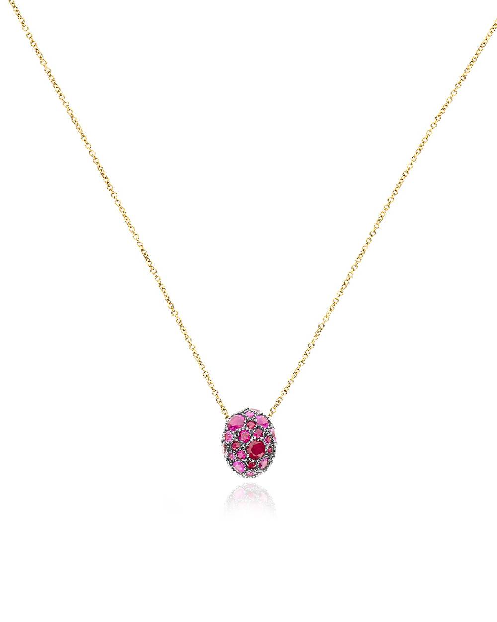 Nanis Collana "DANCING REVERSE" double face con ciondolo in oro, zaffiri ros – Nanis Italian Jewels Convenienza