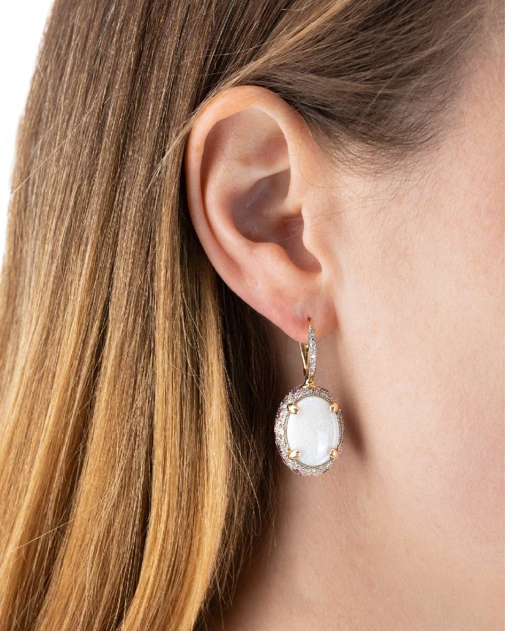 Nanis Orecchini CILIEGINE "DANCING REVERSE" double face in oro, zaffiri rosa – Nanis Italian Jewels Novità