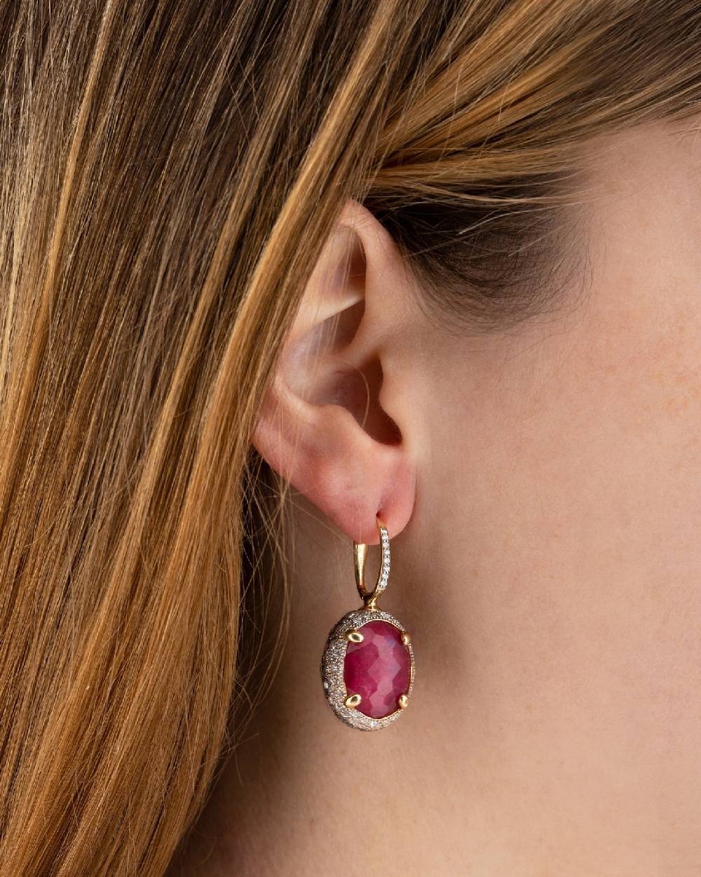 Nanis Orecchini CILIEGINE "DANCING REVERSE" double face in oro, rubini, diam – Nanis Italian Jewels Offerte