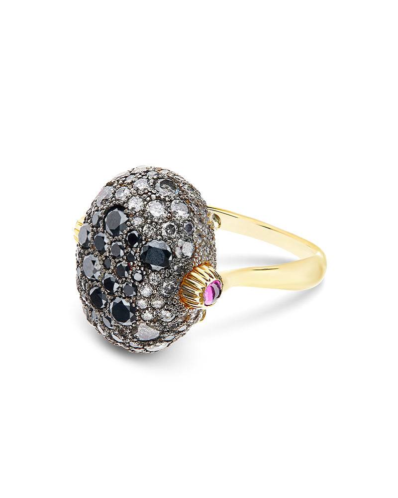 Nanis Anello "DANCING REVERSE" double face in oro, rubini, diamanti e crista – Nanis Italian Jewels Vendita Economica