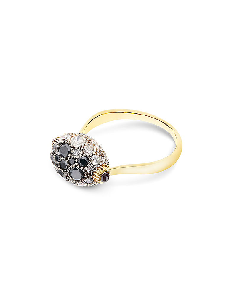 Nanis Anello "DANCING REVERSE" double face in oro, rubini, diamanti e crista – Nanis Italian Jewels Online Outlet
