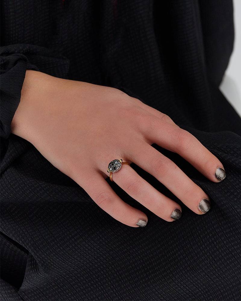 Nanis Anello "DANCING REVERSE" double face in oro, rubini, diamanti e crista – Nanis Italian Jewels Online Outlet