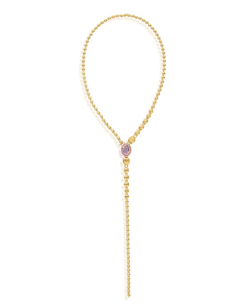 Nanis Collana a Y "DANCING REVERSE" double face in oro, diamanti, tsavorite, – Nanis Italian Jewels In Saldo