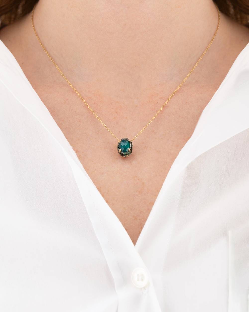 Nanis Collana "DANCING REVERSE" double face con ciondolo in oro, diamanti, t – Nanis Italian Jewels Nuova