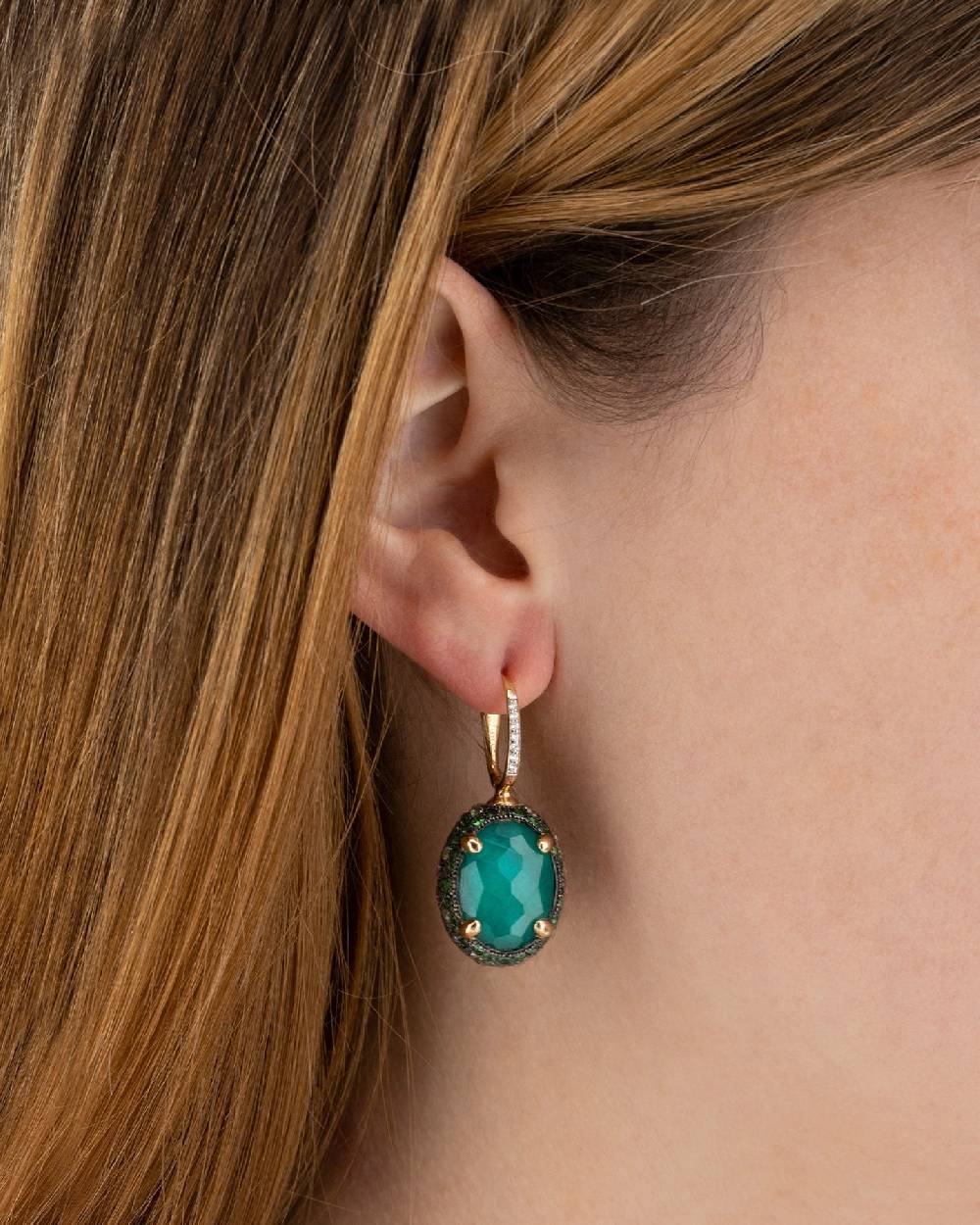 Nanis Orecchini CILIEGINE "DANCING REVERSE" double face in oro, diamanti, ts – Nanis Italian Jewels Moda