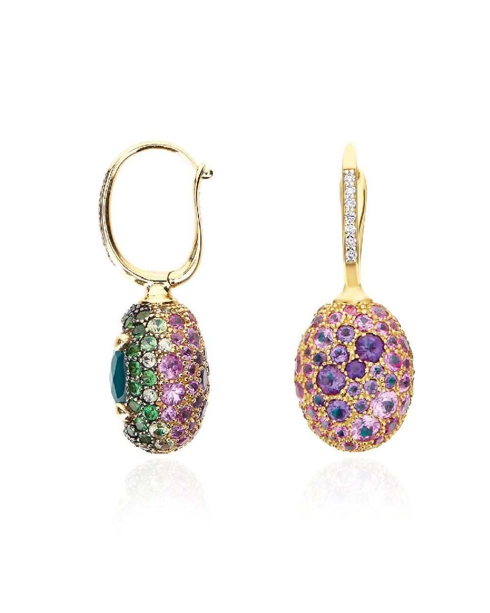 Nanis Orecchini CILIEGINE "DANCING REVERSE" double face in oro, diamanti, ts – Nanis Italian Jewels 2025