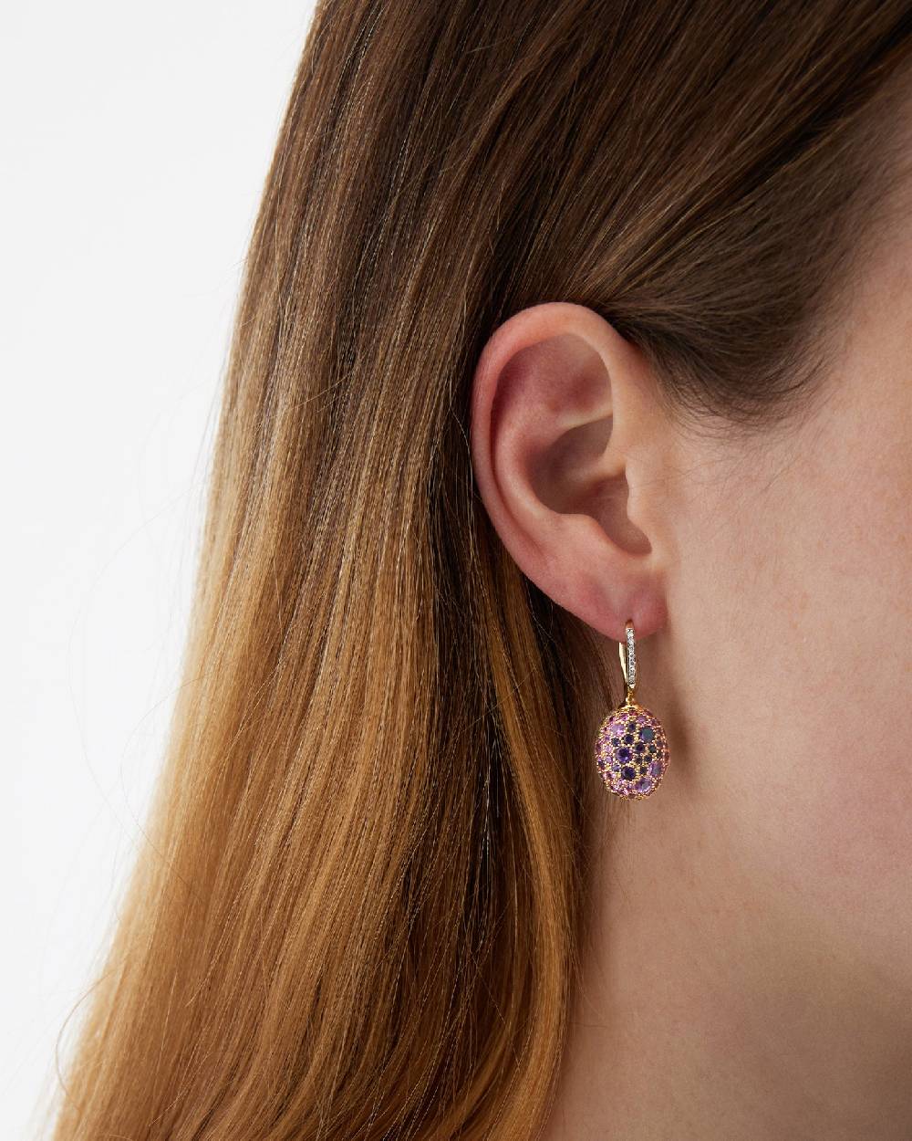 Nanis Orecchini CILIEGINE "DANCING REVERSE" double face in oro, diamanti, ts – Nanis Italian Jewels 2025