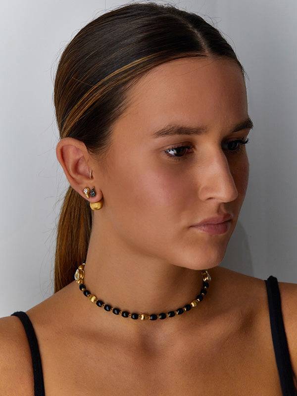 Nanis Bracciale IVY "MYSTERY BLACK" con boules in onice nero, oro e diamanti – Nanis Italian Jewels Spedizione Gratuita