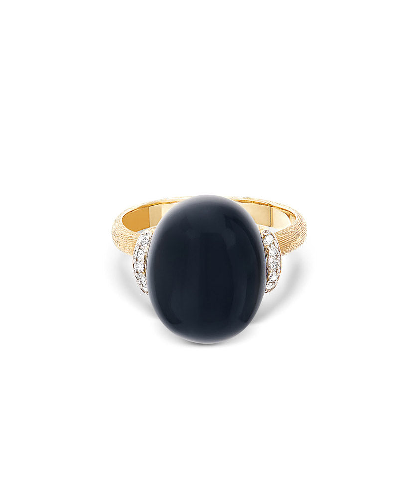 Nanis Anello "DANCING MYSTERY BLACK" con boule in oro, diamanti e onice nero – Nanis Italian Jewels Consegna Veloce