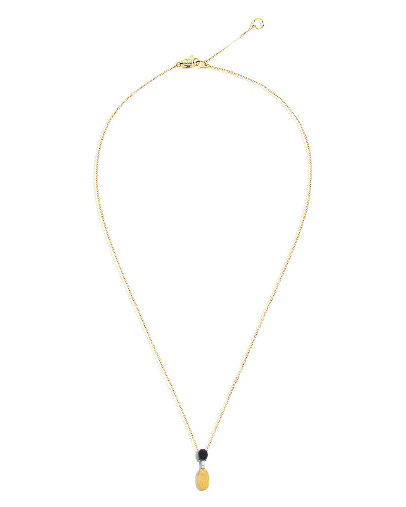 Nanis Collana "DANCING MYSTERY BLACK" pendente in oro, diamanti e onice nero – Nanis Italian Jewels Prezzo Ridotto