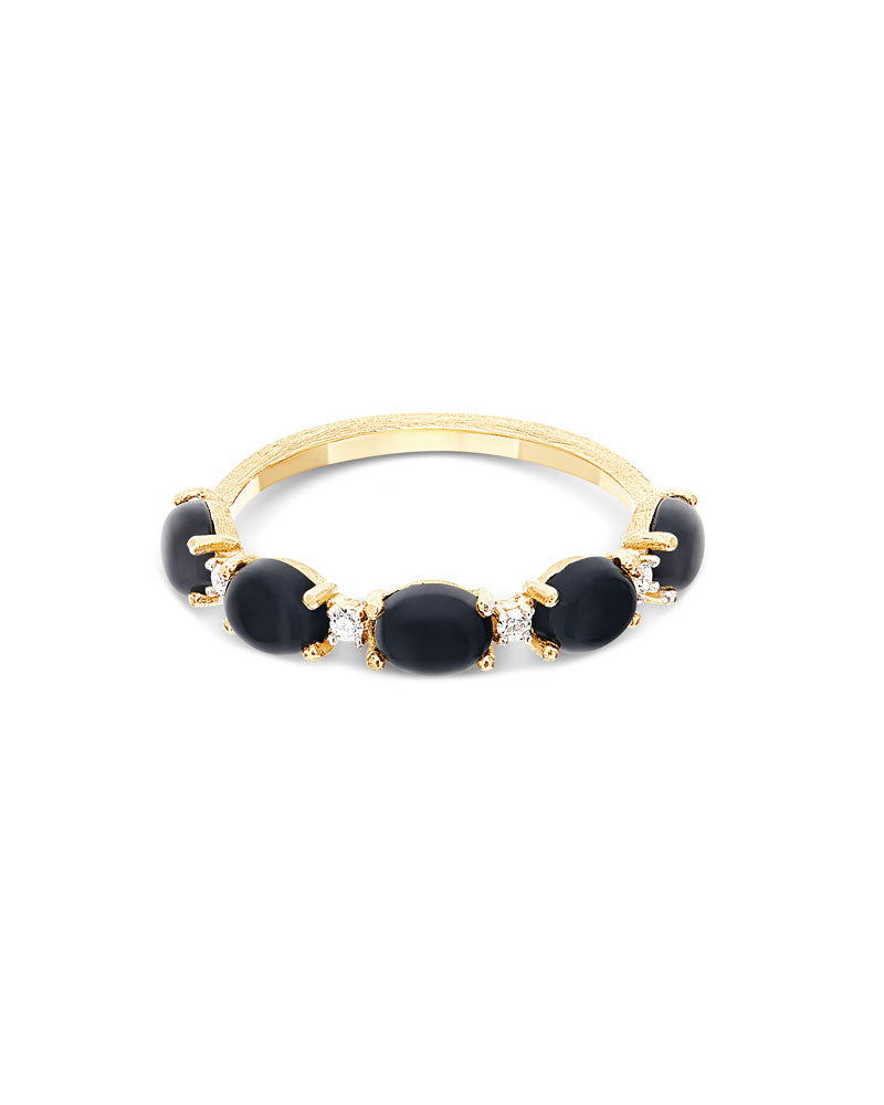 Nanis Anello "DANCING MYSTERY BLACK" in oro, accenti di diamante e boules in – Nanis Italian Jewels In Vendita