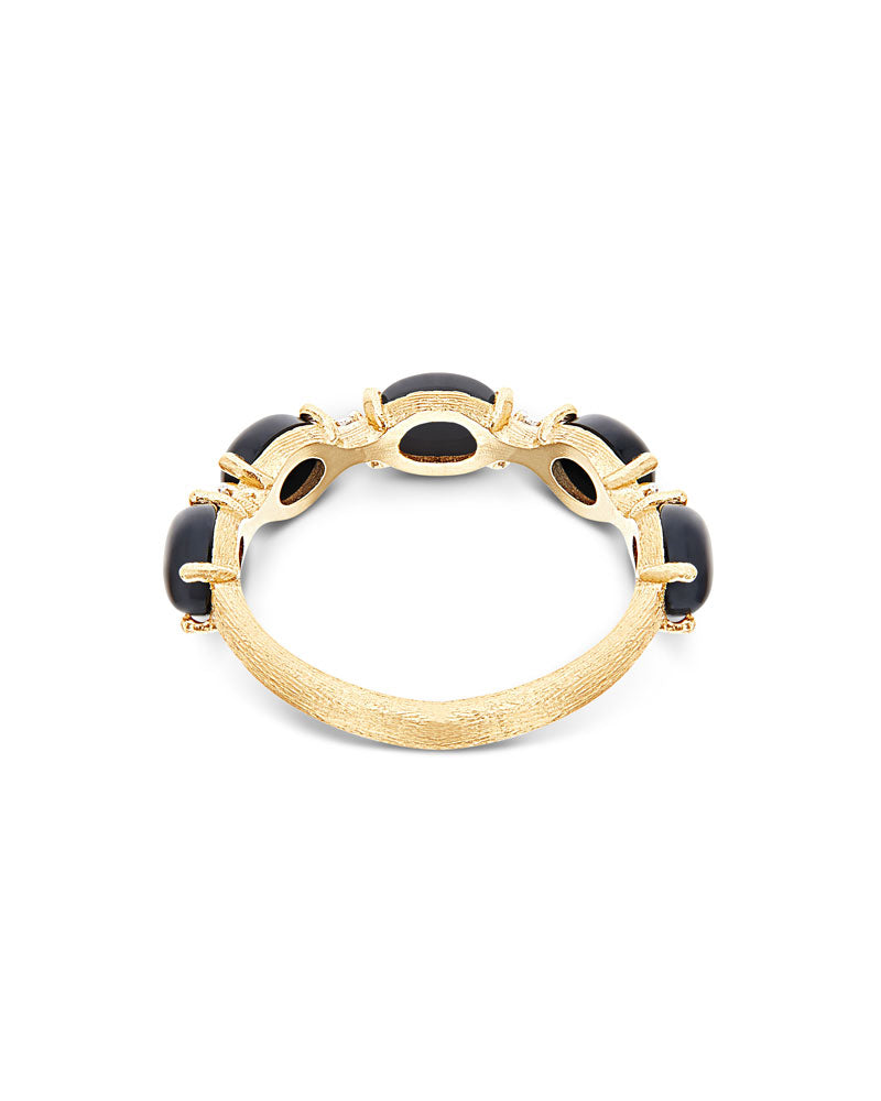 Nanis Anello "DANCING MYSTERY BLACK" in oro, accenti di diamante e boules in – Nanis Italian Jewels In Vendita