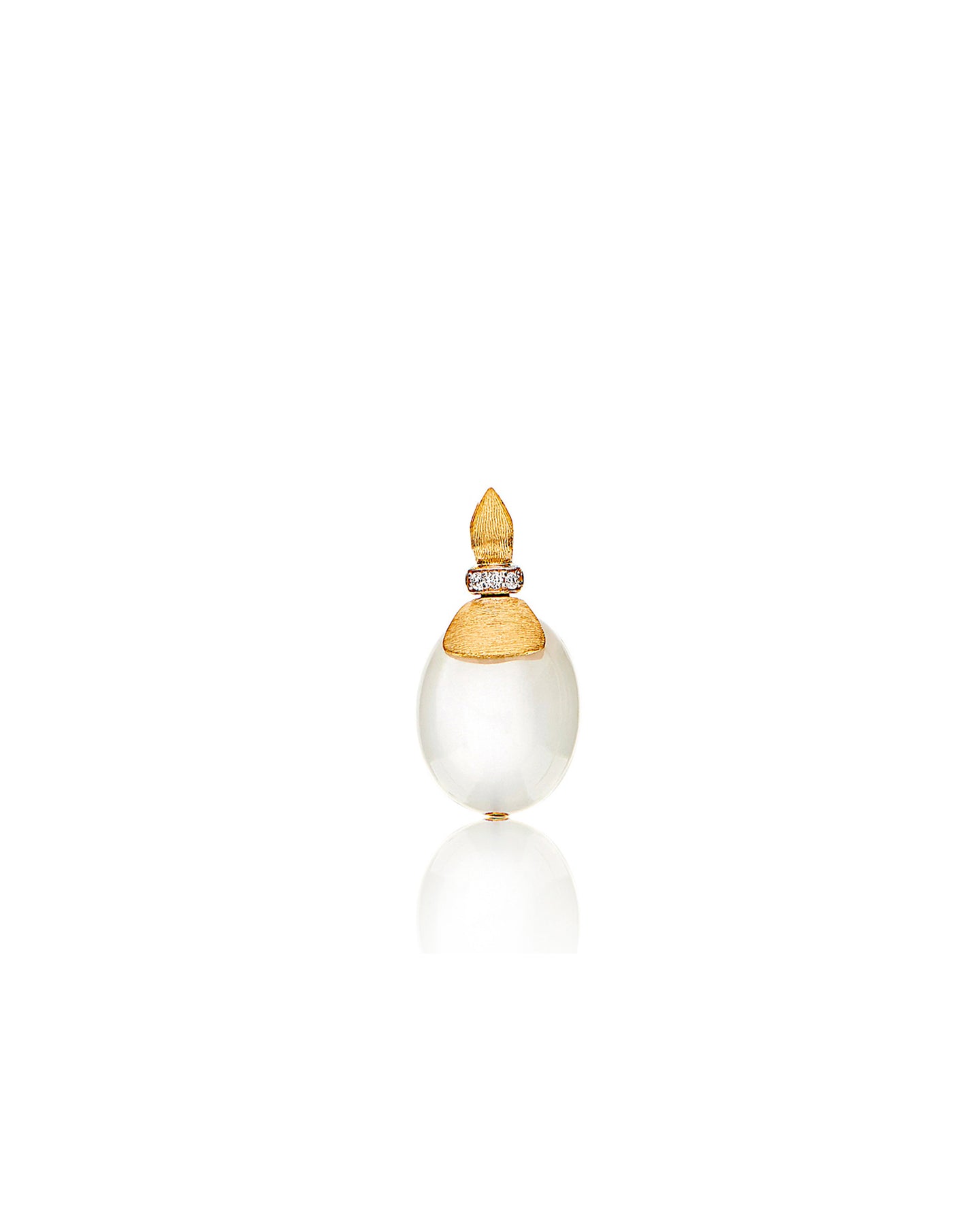 Nanis Pendente "WHITE DESERT" in oro, diamanti e pietra di luna (medio) – Nanis Italian Jewels Vendita Economica
