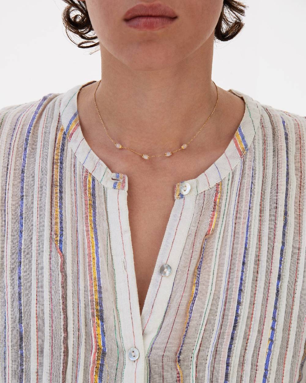 Nanis Collana "WHITE DESERT" in oro e pietra di luna – Nanis Italian Jewels Vendite Flash