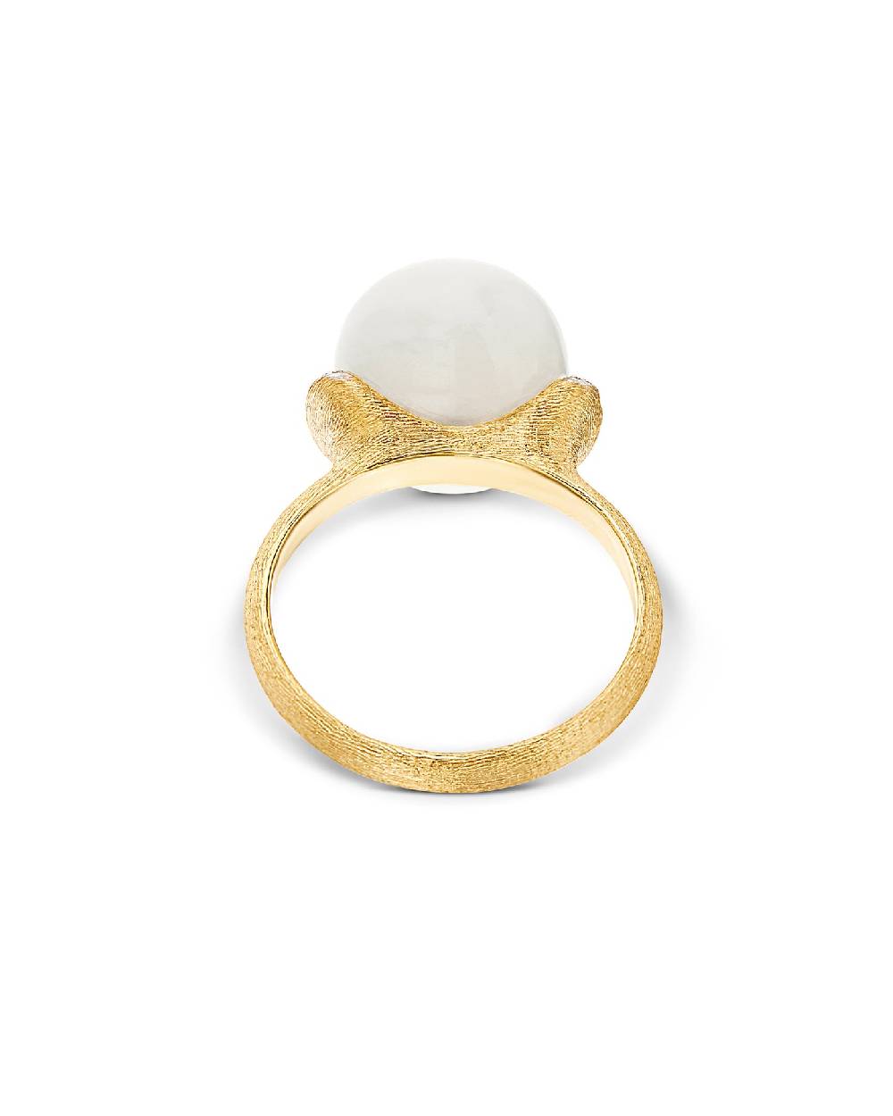 Nanis Anello "WHITE DESERT" in oro, diamanti e pietra di luna (grande) – Nanis Italian Jewels 2025