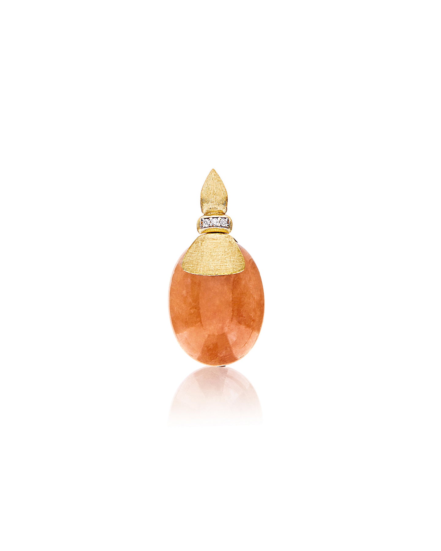 Nanis Pendente "PETRA" in oro, diamanti e avventurina arancione (grande) – Nanis Italian Jewels Italia