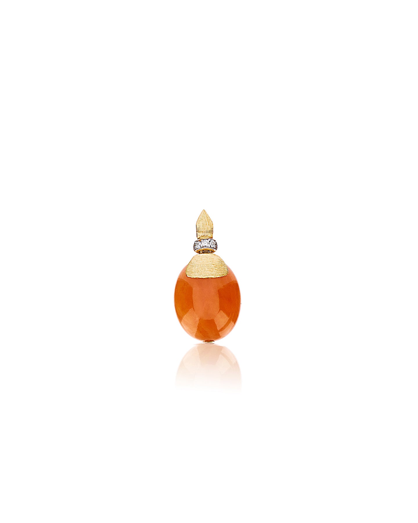 Nanis Pendente "PETRA" in oro, diamanti e avventurina arancione (medio) – Nanis Italian Jewels 2025